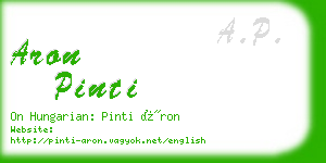 aron pinti business card